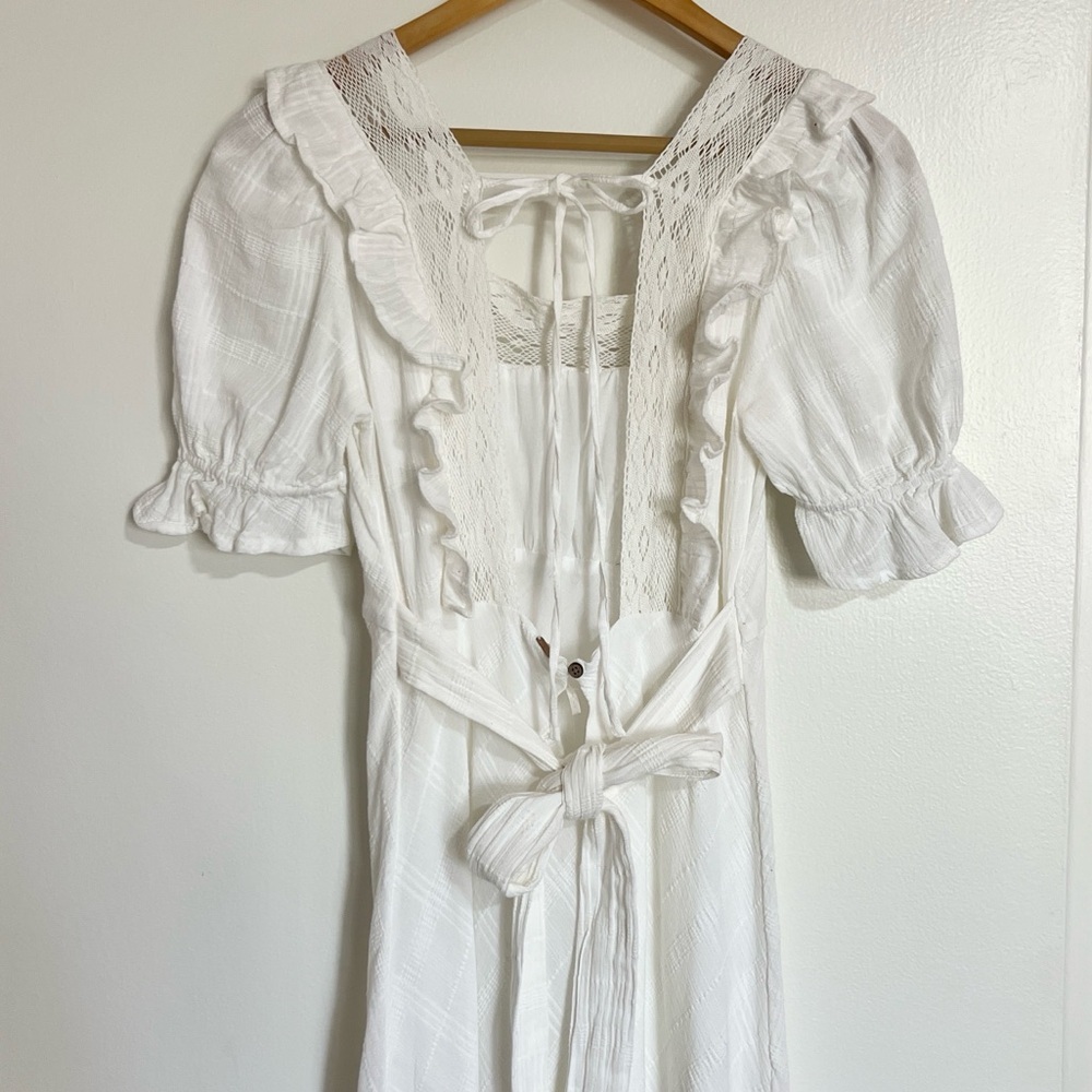 Free People Now And Forever Midi Dress Ivory NWOT - Picture 12 of 16